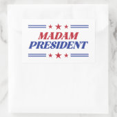 Sticker Rectangulaire Madame la Présidente Kamala Harris (Sac)