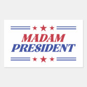 Sticker Rectangulaire Madame la Présidente Kamala Harris (Devant)