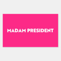 Madame la Présidente typographie minimaliste rose