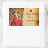 STICKER RECTANGULAIRE MADONNA DU PARCHEMENT ROSE BOWER (Sac)