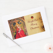 STICKER RECTANGULAIRE MADONNA DU PARCHEMENT ROSE BOWER (Enveloppe)