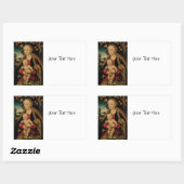 Sticker Rectangulaire Madonna et Christ Enfant sous pommier (Feuille)