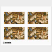 Sticker Rectangulaire Madonna Jésus Christ Anges Noël élégant (Feuille)