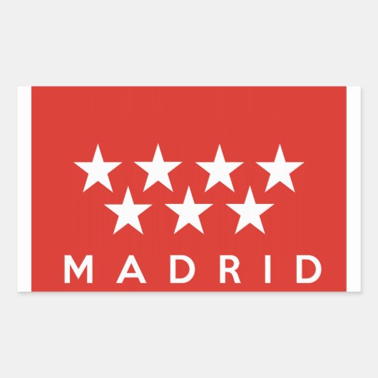 Sticker Rectangulaire madrid ville drapeau espagne nom du pays (Devant)