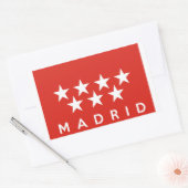 Sticker Rectangulaire madrid ville drapeau espagne nom du pays (Enveloppe)