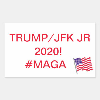 STICKER RECTANGULAIRE MAGA ! VOTEZ POUR TRUMP/JFK JR 2020 !