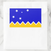 Sticker Rectangulaire Magallanes Patagonie/Drapeau Patagonien. Chili (Sac)