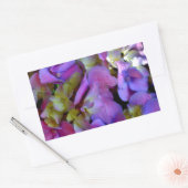 Sticker Rectangulaire Magenta Purple bleu jaune Hydrangeas fleurs (Enveloppe)