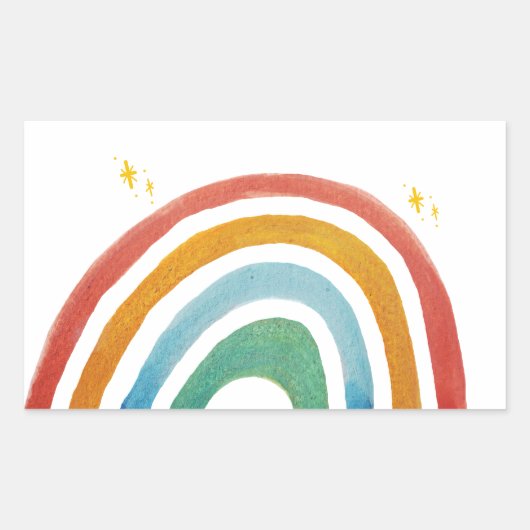 Sticker Rectangulaire Magic Rainbow (Devant)