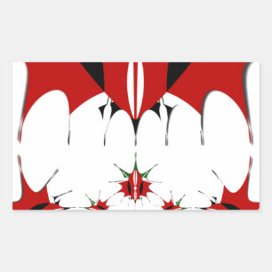 Sticker Rectangulaire Magical Kenya : Symétrie du patrimoine Modernité �