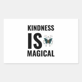 Sticker Rectangulaire Magical kindness butterfly, inspiration motivatio