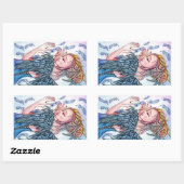Sticker Rectangulaire Magie de plume (Feuille)