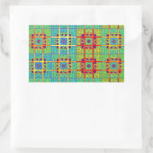 Sticker Rectangulaire Magnifique jolie maya ethnique Imprimer design vec (Sac)