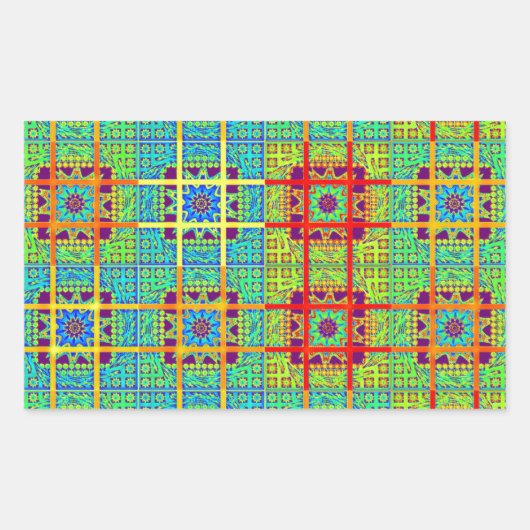 Sticker Rectangulaire Magnifique jolie maya ethnique Imprimer design vec (Devant)
