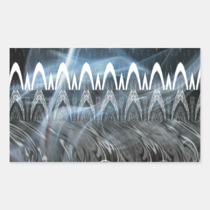 Sticker Rectangulaire Magnifique Moderne contemporain vectoriel d'impres