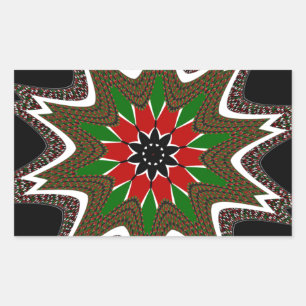 Sticker Rectangulaire Magnifique Motif Culturel Kenya Géométrique