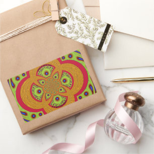 Sticker Rectangulaire Magnifique motif de mandala africain incroyable