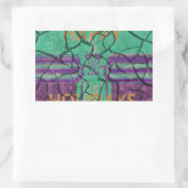 Sticker Rectangulaire Magnifique rustique fissuré boue amour guérit art  (Sac)