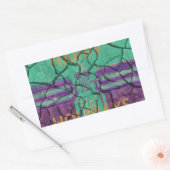 Sticker Rectangulaire Magnifique rustique fissuré boue amour guérit art  (Enveloppe)
