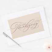 Sticker Rectangulaire Magnifique script de Thanksgiving heureux (Enveloppe)