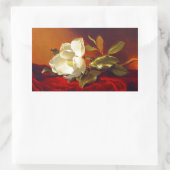 Sticker Rectangulaire Magnolia sur Red Velvet Martin Johnson Heade (Sac)