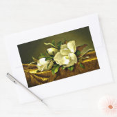 Sticker Rectangulaire Magnolias sur le tissu en velours or (Enveloppe)