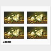 Sticker Rectangulaire Magnolias sur le tissu en velours or (Feuille)