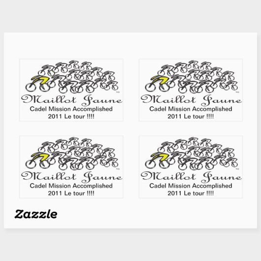 Sticker Rectangulaire Maillot Jaune (Feuille)