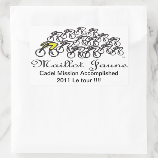 Sticker Rectangulaire Maillot Jaune (Sac)