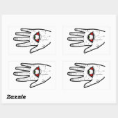 Sticker Rectangulaire Main oculaire omnisciente (Feuille)