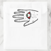 Sticker Rectangulaire Main oculaire omnisciente (Sac)
