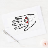 Sticker Rectangulaire Main oculaire omnisciente (Enveloppe)