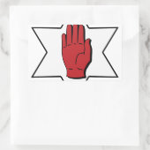 Sticker Rectangulaire Main rouge de l'Ulster (Sac)