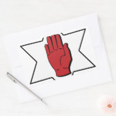 Sticker Rectangulaire Main rouge de l'Ulster (Enveloppe)