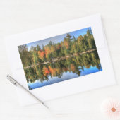 Sticker Rectangulaire Maine Automne automne Foliage Lake Réflexions (Enveloppe)
