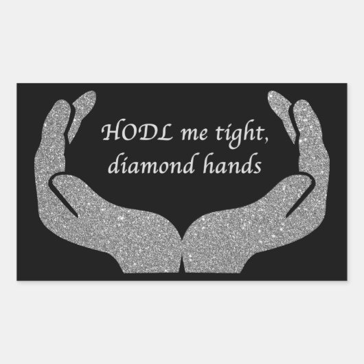 Sticker Rectangulaire Mains de diamant (Devant)