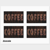 Sticker Rectangulaire Mais les premiers haricots au café (Feuille)
