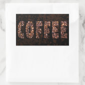 Sticker Rectangulaire Mais les premiers haricots au café (Sac)