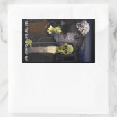 Sticker Rectangulaire Maison hantée Halloween American Gothic (Sac)