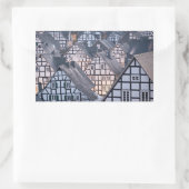 Sticker Rectangulaire Maisons à colombages en Freudenberg, Allemagne (Sac)