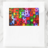 Sticker Rectangulaire Maisons colorées 3 (Sac)
