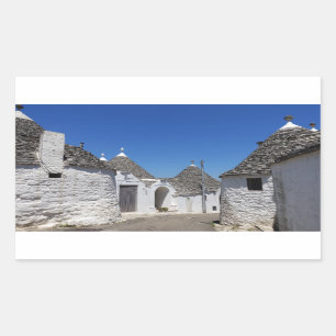 Sticker Rectangulaire Maisons de Trulli dans l'autocollant rectangulaire
