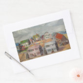 Sticker Rectangulaire Maisons Plage (Enveloppe)