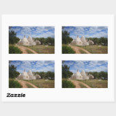 Sticker Rectangulaire Maisons Trulli dans les Pouilles/Pouilles (Feuille)