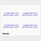 STICKER RECTANGULAIRE MAÎTRE MATZO-BALL (Feuille)