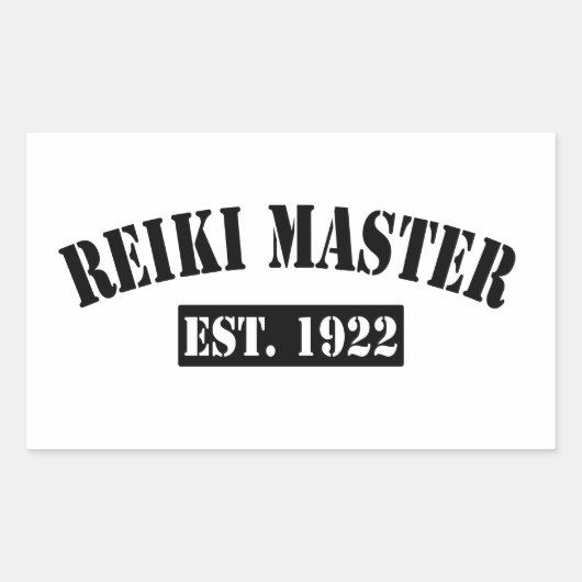 Sticker Rectangulaire Maître Reiki (Devant)