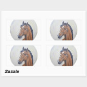 Sticker Rectangulaire Majestic Horse Portrait T-Shirt (Feuille)