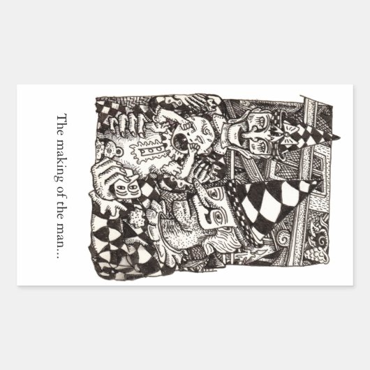 Sticker Rectangulaire Making-of-the-man par Brian Benson (Devant)