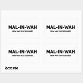 Sticker Rectangulaire Mal-In-Wah Était Si Difficile ? Cadeau Malinois (Feuille)