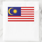 Sticker Rectangulaire Malaisie : Drapeau de Malaisie (Sac)
